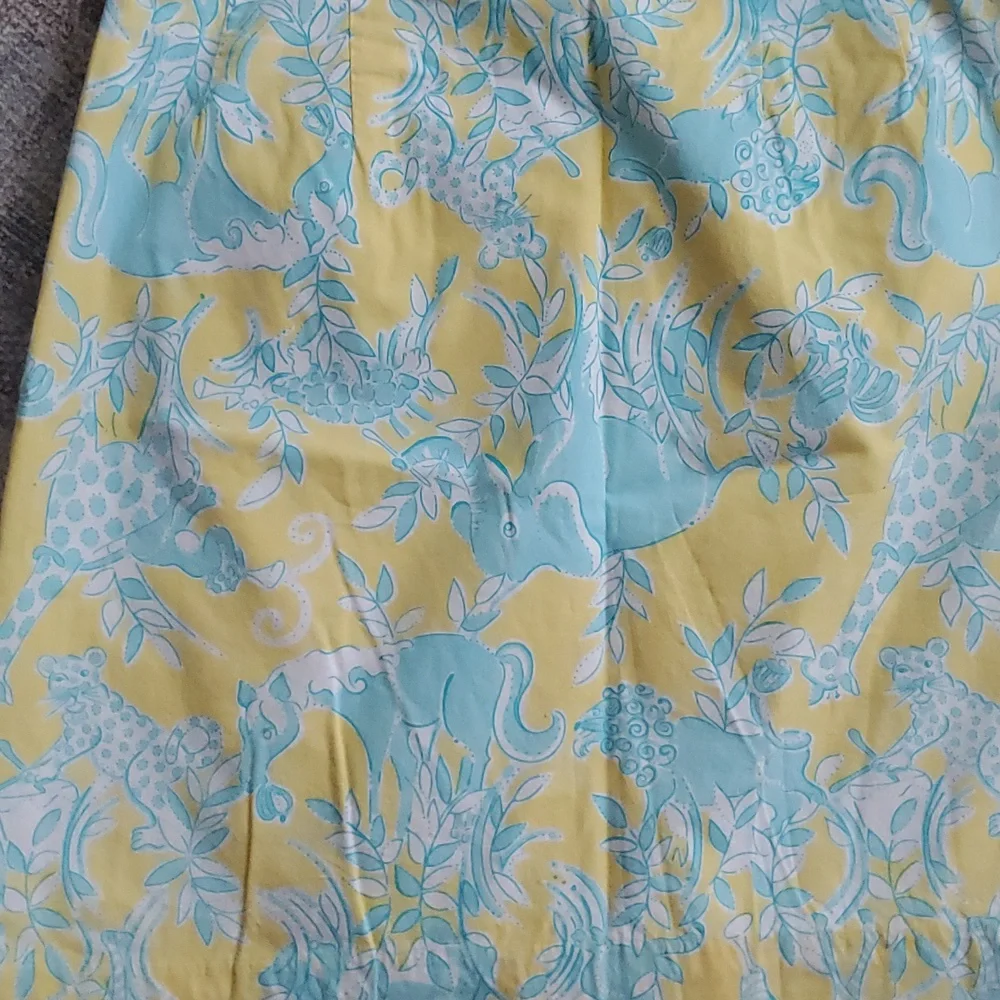 Lilly Pulitzer White Label Sunshine Junkanoo Animal Print Vintage Skirt Sz4